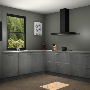 Beton parelgrijs keuken Lublin 63767