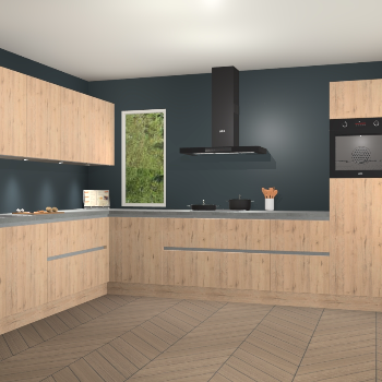 Madera natuur greeploze keuken Harare 77295