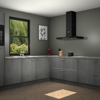 Beton parelgrijs keuken Lublin 63823