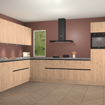 Madera natuur greeploze keuken Harare 77298