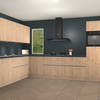 Madera natuur greeploze keuken Harare 77301
