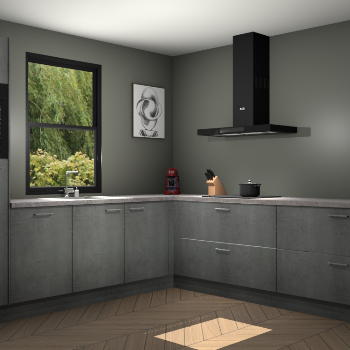 Beton parelgrijs keuken Lublin 63843