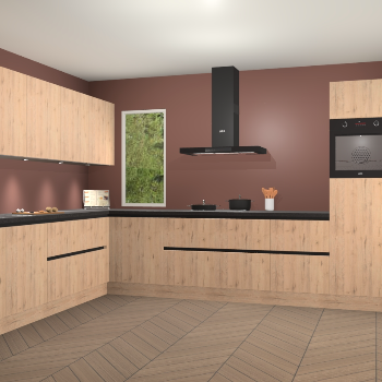 Madera natuur greeploze keuken Harare 77304