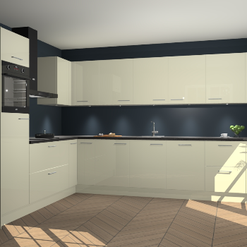 Magnolia hoogglans keuken Debar 77031