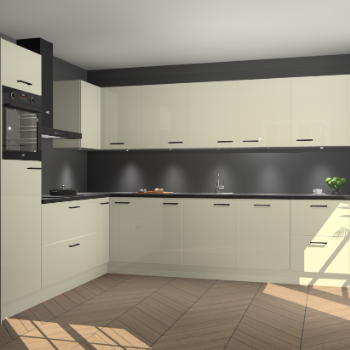 Magnolia hoogglans keuken Debar 77034