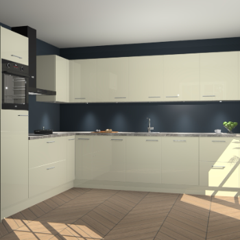 Magnolia hoogglans keuken Debar 77037