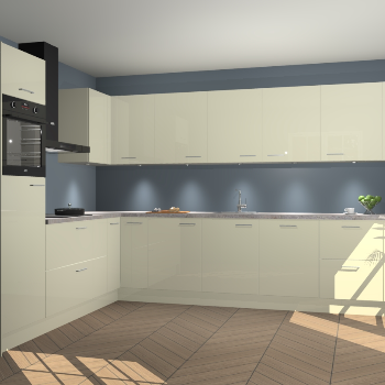 Magnolia hoogglans keuken Debar 77044