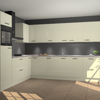 Magnolia hoogglans keuken Debar 77046