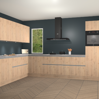 Madera natuur greeploze keuken Harare 77314