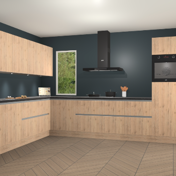 Madera natuur greeploze keuken Harare 77320