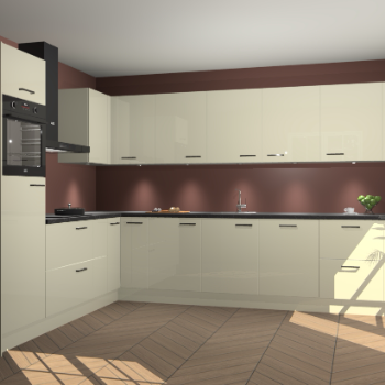 Magnolia hoogglans keuken Debar 77053