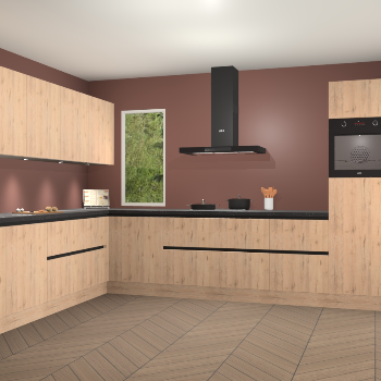 Madera natuur greeploze keuken Harare 77323