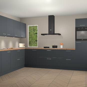 Onyxgrijze keuken Harare 76759