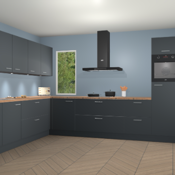 Onyxgrijze keuken Harare 77069