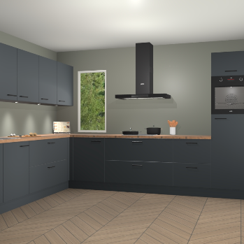 Onyxgrijze keuken Harare 76762