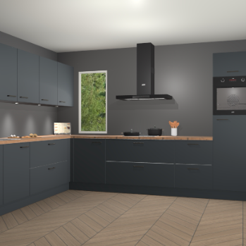 Onyxgrijze keuken Harare 76763