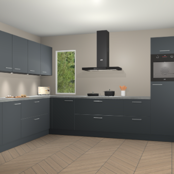 Onyxgrijze keuken Harare 77124