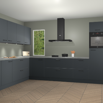 Onyxgrijze keuken Harare 77127