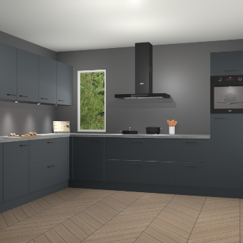 Onyxgrijze keuken Harare 77128