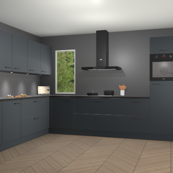 Onyxgrijze keuken Harare 77134