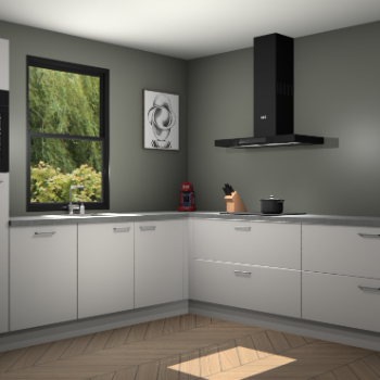 Zijdegrijze keuken Lublin 64073