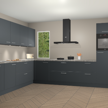 Onyxgrijze keuken Harare 77136