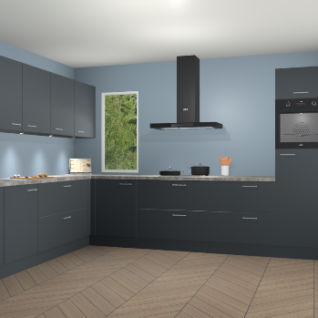 Onyxgrijze keuken Harare 77137