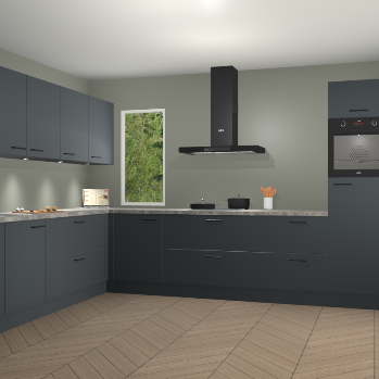 Onyxgrijze keuken Harare 77139