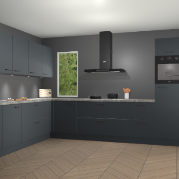 Onyxgrijze keuken Harare 77140