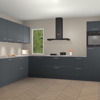 Onyxgrijze keuken Harare 77142