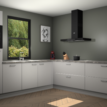 Zijdegrijze keuken Lublin 64107