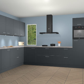 Onyxgrijze keuken Harare 77143