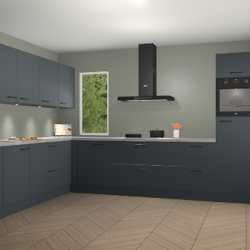 Onyxgrijze keuken Harare 77145