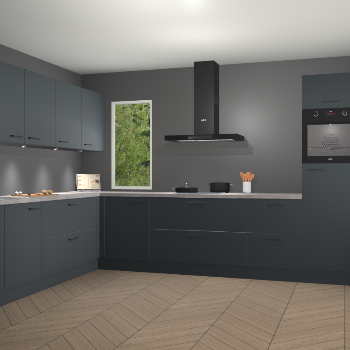 Onyxgrijze keuken Harare 77146