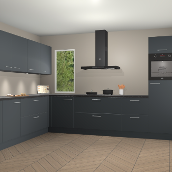 Onyxgrijze keuken Harare 77148