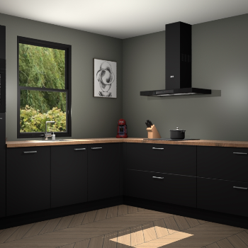 Zwarte keuken Lublin 64286