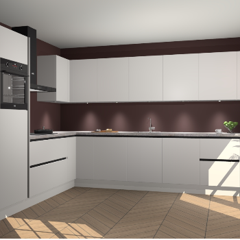 Zijdegrijze greeploze keuken Debar 77243