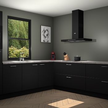 Zwarte keuken Lublin 64405