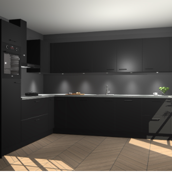 Zwarte keuken Debar 77706