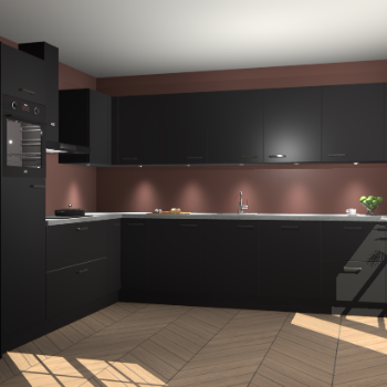 Zwarte keuken Debar 77707