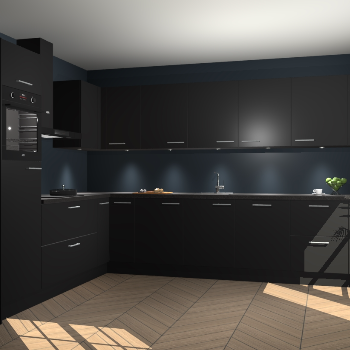 Zwarte keuken Debar 77709