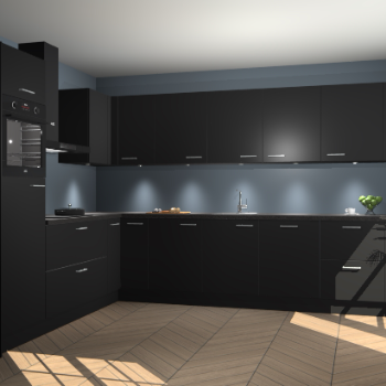 Zwarte keuken Debar 77710