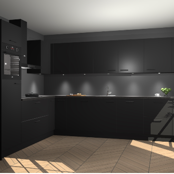 Zwarte keuken Debar 77712