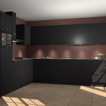 Zwarte keuken Debar 77713