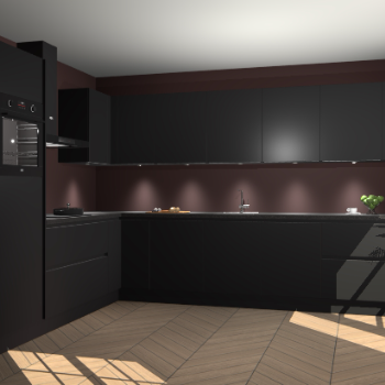 Zwarte greeploze keuken Debar 77714