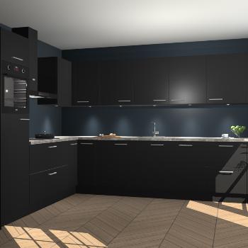 Zwarte keuken Debar 77715