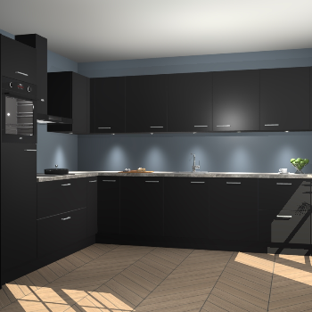 Zwarte keuken Debar 77716