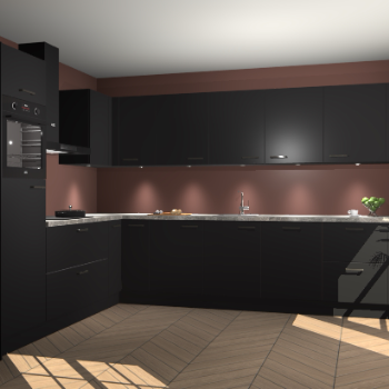 Zwarte keuken Debar 77719