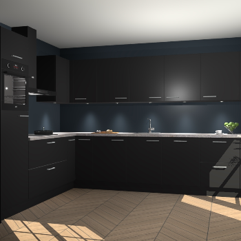 Zwarte keuken Debar 77721