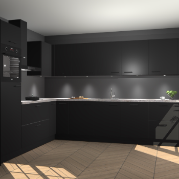 Zwarte keuken Debar 77724